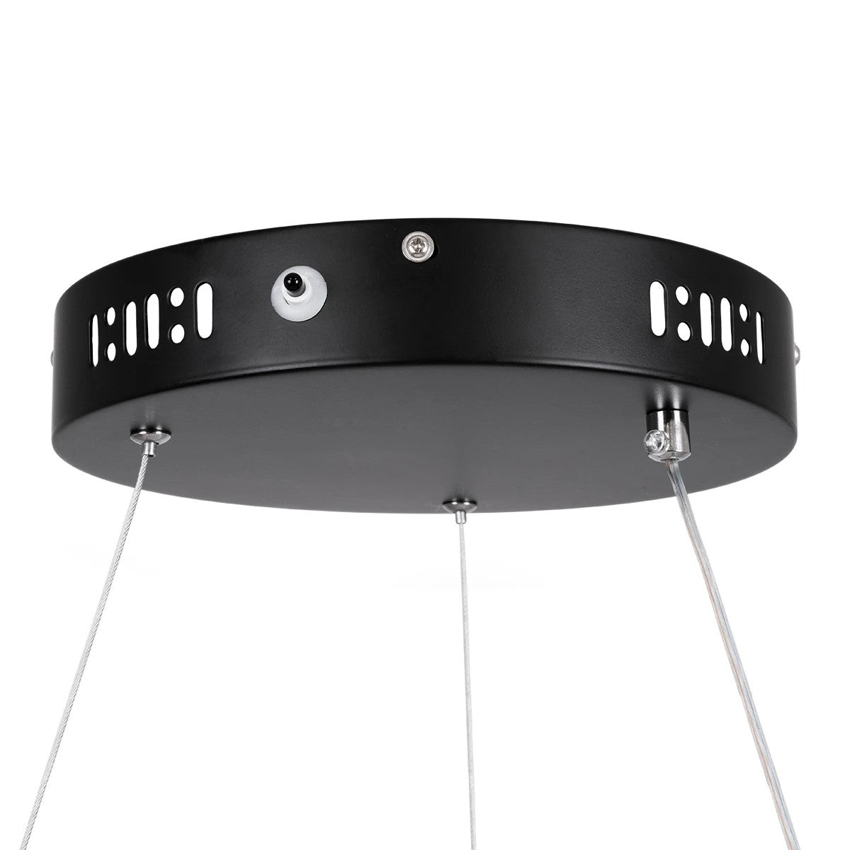 NEMESIS KLV-101-0211 Κρεμαστό Φωτιστικό Οροφής LED 67W 6700lm 180° AC 220-240V IP20 Ρυθμιζόμενο Λευκό CCT με Χειριστήριο από 2700K έως 6000K Dimmable - Lumileds SMD Chip - Μαύρο Ματ - Μ80 x Π80 x Υ4