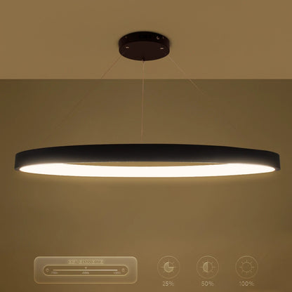 NEMESIS KLV-101-0211 Κρεμαστό Φωτιστικό Οροφής LED 67W 6700lm 180° AC 220-240V IP20 Ρυθμιζόμενο Λευκό CCT με Χειριστήριο από 2700K έως 6000K Dimmable - Lumileds SMD Chip - Μαύρο Ματ - Μ80 x Π80 x Υ4