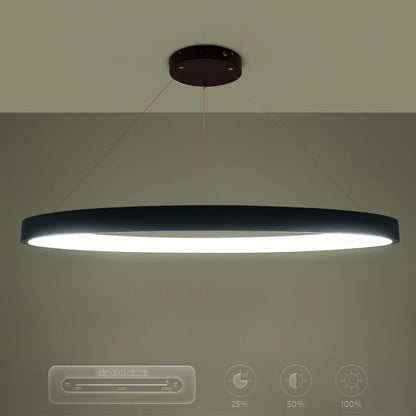NEMESIS KLV-101-0211 Κρεμαστό Φωτιστικό Οροφής LED 67W 6700lm 180° AC 220-240V IP20 Ρυθμιζόμενο Λευκό CCT με Χειριστήριο από 2700K έως 6000K Dimmable - Lumileds SMD Chip - Μαύρο Ματ - Μ80 x Π80 x Υ4