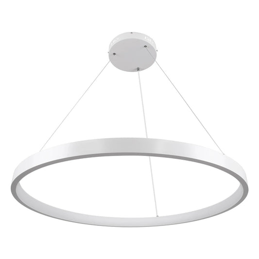 NEMESIS KLV-101-0212 Κρεμαστό Φωτιστικό Οροφής LED 67W 6700lm 180° AC 220-240V IP20 Ρυθμιζόμενο Λευκό CCT με Χειριστήριο από 2700K έως 6000K Dimmable - Lumileds SMD Chip - Λευκό Ματ - Μ80 x Π80 x Υ4