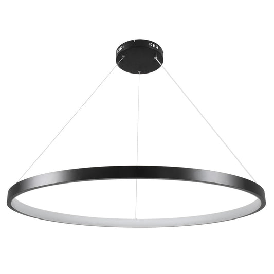 NEMESIS KLV-101-0214 Κρεμαστό Φωτιστικό Οροφής LED 75W 7500lm 180° AC 220-240V IP20 Ρυθμιζόμενο Λευκό CCT με Χειριστήριο από 2700K έως 6000K Dimmable - Lumileds SMD Chip - Μαύρο Ματ - Μ100 x Π100 x Υ4