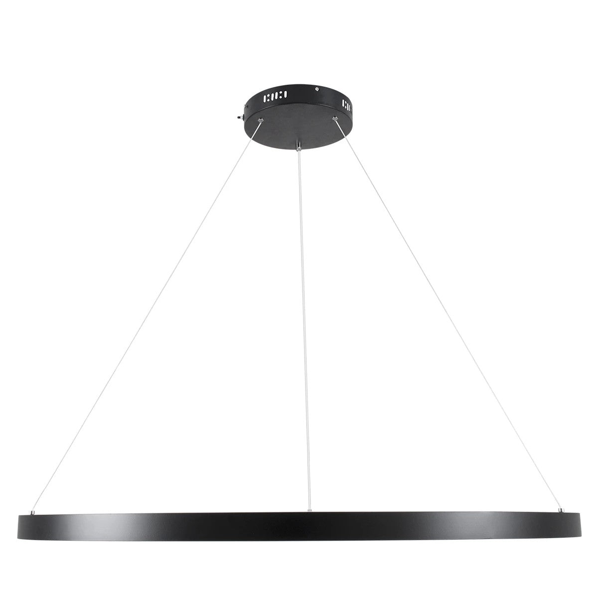 NEMESIS KLV-101-0214 Κρεμαστό Φωτιστικό Οροφής LED 75W 7500lm 180° AC 220-240V IP20 Ρυθμιζόμενο Λευκό CCT με Χειριστήριο από 2700K έως 6000K Dimmable - Lumileds SMD Chip - Μαύρο Ματ - Μ100 x Π100 x Υ4