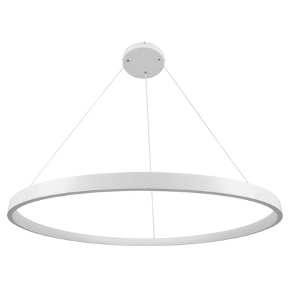 NEMESIS KLV-101-0215 Κρεμαστό Φωτιστικό Οροφής LED 75W 7500lm 180° AC 220-240V IP20 Ρυθμιζόμενο Λευκό CCT με Χειριστήριο από 2700K έως 6000K Dimmable - Lumileds SMD Chip - Λευκό Ματ - Μ100 x Π100 x Υ4