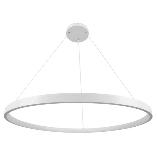 NEMESIS KLV-101-0215 Κρεμαστό Φωτιστικό Οροφής LED 75W 7500lm 180° AC 220-240V IP20 Ρυθμιζόμενο Λευκό CCT με Χειριστήριο από 2700K έως 6000K Dimmable - Lumileds SMD Chip - Λευκό Ματ - Μ100 x Π100 x Υ4