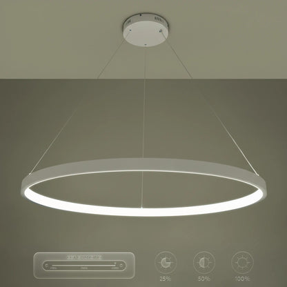 NEMESIS KLV-101-0215 Κρεμαστό Φωτιστικό Οροφής LED 75W 7500lm 180° AC 220-240V IP20 Ρυθμιζόμενο Λευκό CCT με Χειριστήριο από 2700K έως 6000K Dimmable - Lumileds SMD Chip - Λευκό Ματ - Μ100 x Π100 x Υ4