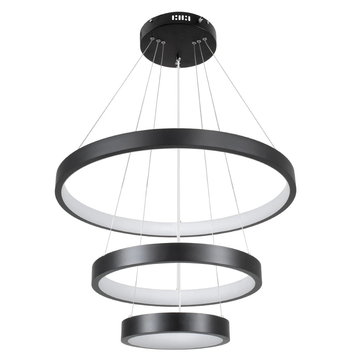 NEMESIS KLV-101-0217 Κρεμαστό Φωτιστικό Οροφής LED 100W 10000lm 180° AC 220-240V IP20 Ρυθμιζόμενο Λευκό CCT με Χειριστήριο από 2700K έως 6000K Dimmable - Lumileds SMD Chip - Μαύρο Ματ - Μ60 x Π60 x Υ60