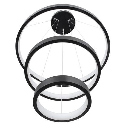 NEMESIS KLV-101-0217 Κρεμαστό Φωτιστικό Οροφής LED 100W 10000lm 180° AC 220-240V IP20 Ρυθμιζόμενο Λευκό CCT με Χειριστήριο από 2700K έως 6000K Dimmable - Lumileds SMD Chip - Μαύρο Ματ - Μ60 x Π60 x Υ60
