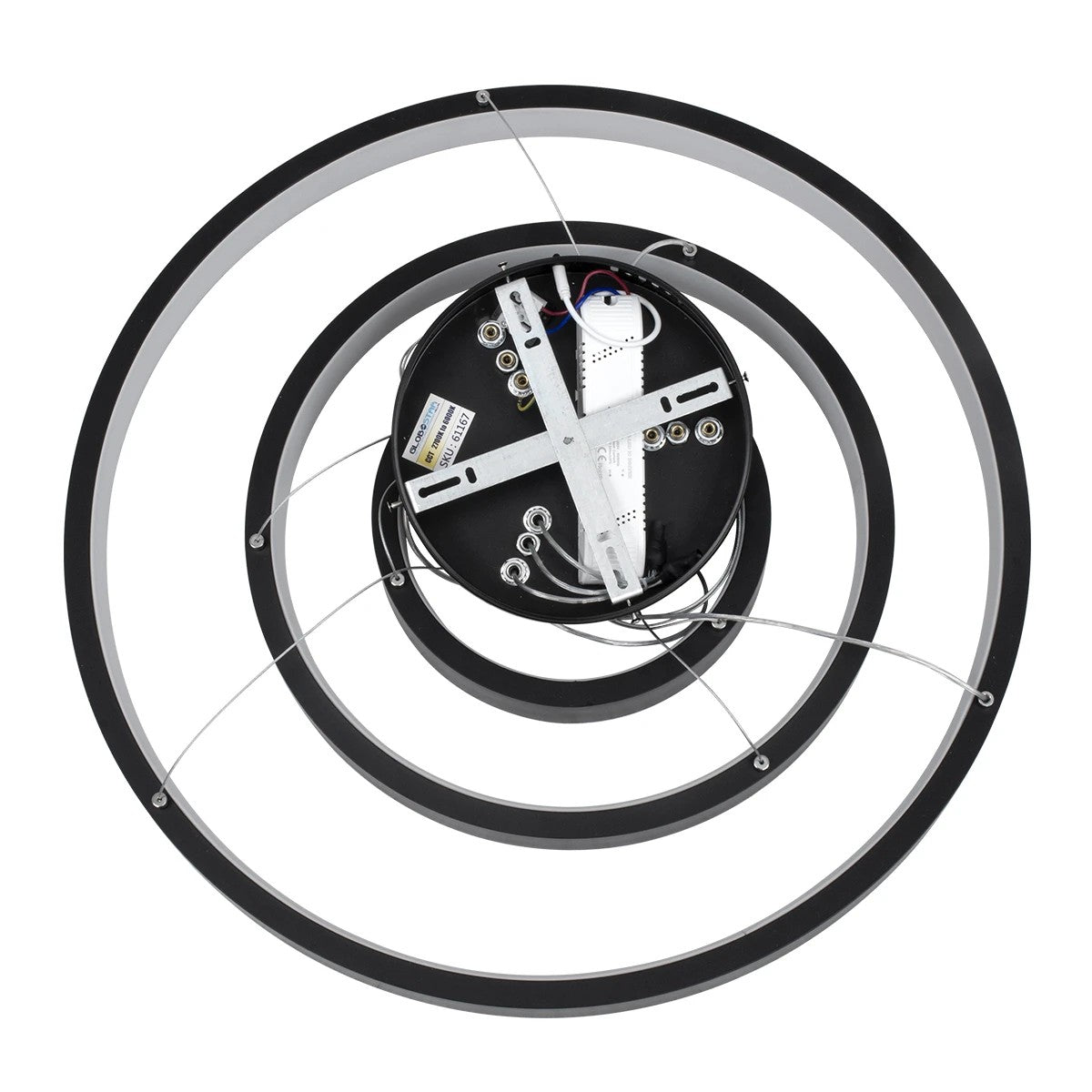 NEMESIS KLV-101-0217 Κρεμαστό Φωτιστικό Οροφής LED 100W 10000lm 180° AC 220-240V IP20 Ρυθμιζόμενο Λευκό CCT με Χειριστήριο από 2700K έως 6000K Dimmable - Lumileds SMD Chip - Μαύρο Ματ - Μ60 x Π60 x Υ60