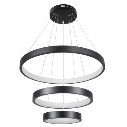 NEMESIS KLV-101-0217-V2 Κρεμαστό Φωτιστικό Οροφής LED 100W 10000lm 180° AC 220-240V IP20 Ρυθμιζόμενο Λευκό CCT με Χειριστήριο από 2700K έως 6000K Dimmable - Lumileds SMD Chip - Μαύρο Ματ - Μ60 x Π60 x Υ60
