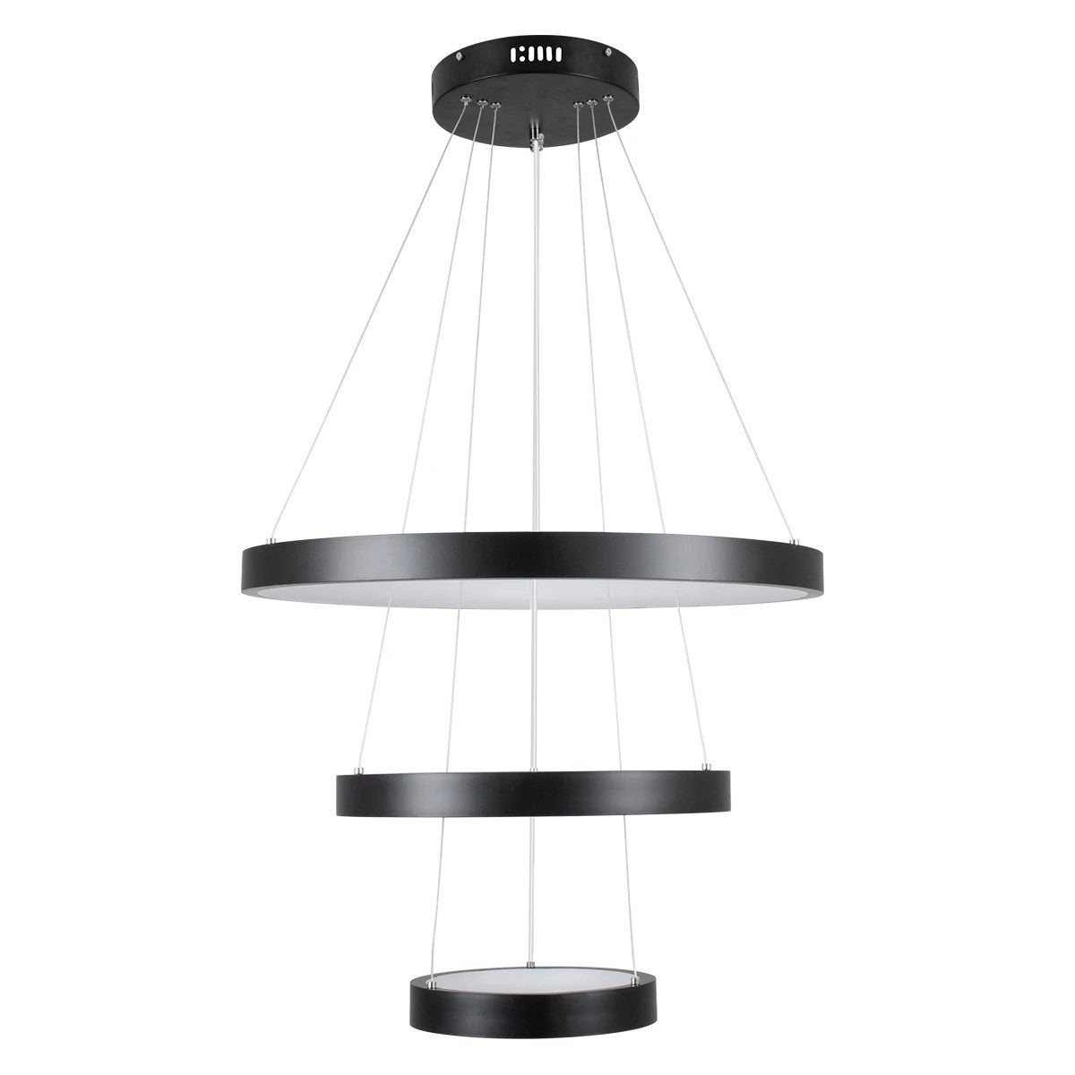 NEMESIS KLV-101-0217-V2 Κρεμαστό Φωτιστικό Οροφής LED 100W 10000lm 180° AC 220-240V IP20 Ρυθμιζόμενο Λευκό CCT με Χειριστήριο από 2700K έως 6000K Dimmable - Lumileds SMD Chip - Μαύρο Ματ - Μ60 x Π60 x Υ60