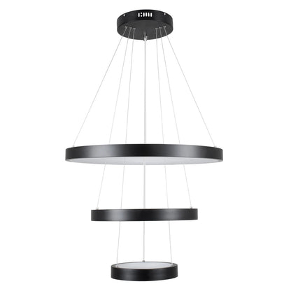 NEMESIS KLV-101-0217-V2 Κρεμαστό Φωτιστικό Οροφής LED 100W 10000lm 180° AC 220-240V IP20 Ρυθμιζόμενο Λευκό CCT με Χειριστήριο από 2700K έως 6000K Dimmable - Lumileds SMD Chip - Μαύρο Ματ - Μ60 x Π60 x Υ60
