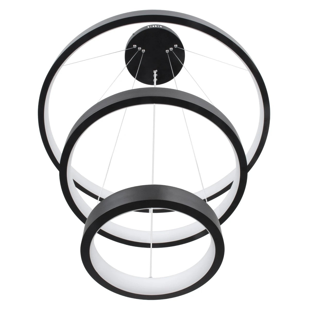 NEMESIS KLV-101-0217-V2 Κρεμαστό Φωτιστικό Οροφής LED 100W 10000lm 180° AC 220-240V IP20 Ρυθμιζόμενο Λευκό CCT με Χειριστήριο από 2700K έως 6000K Dimmable - Lumileds SMD Chip - Μαύρο Ματ - Μ60 x Π60 x Υ60