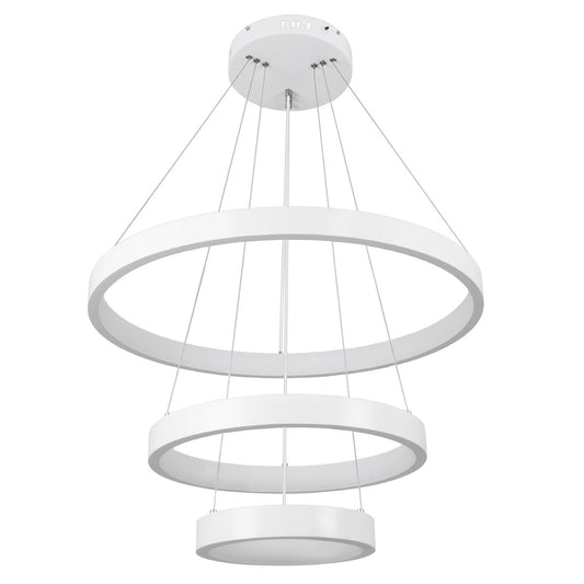 NEMESIS KLV-101-0218 Κρεμαστό Φωτιστικό Οροφής LED 100W 10000lm 180° AC 220-240V IP20 Ρυθμιζόμενο Λευκό CCT με Χειριστήριο από 2700K έως 6000K Dimmable - Lumileds SMD Chip - Λευκό Ματ - Μ60 x Π60 x Υ60