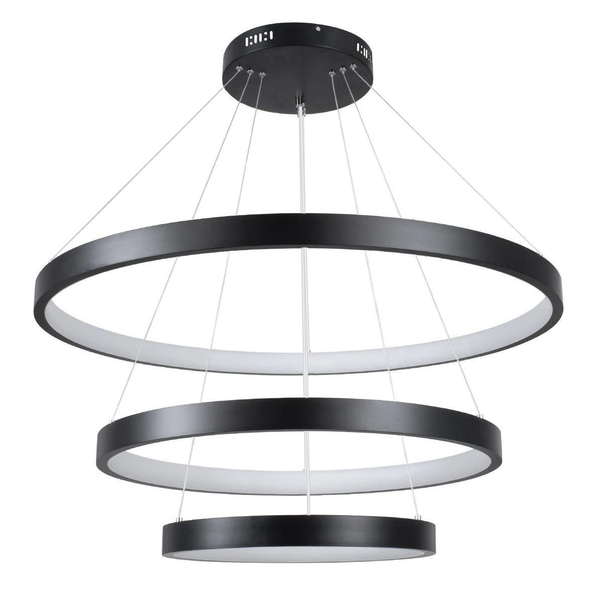 NEMESIS KLV-101-0220 Κρεμαστό Φωτιστικό Οροφής LED 120W 12000lm 180° AC 220-240V IP20 Ρυθμιζόμενο Λευκό CCT με Χειριστήριο από 2700K έως 6000K Dimmable - Lumileds SMD Chip - Μαύρο Ματ - Μ80 x Π80 x Υ80