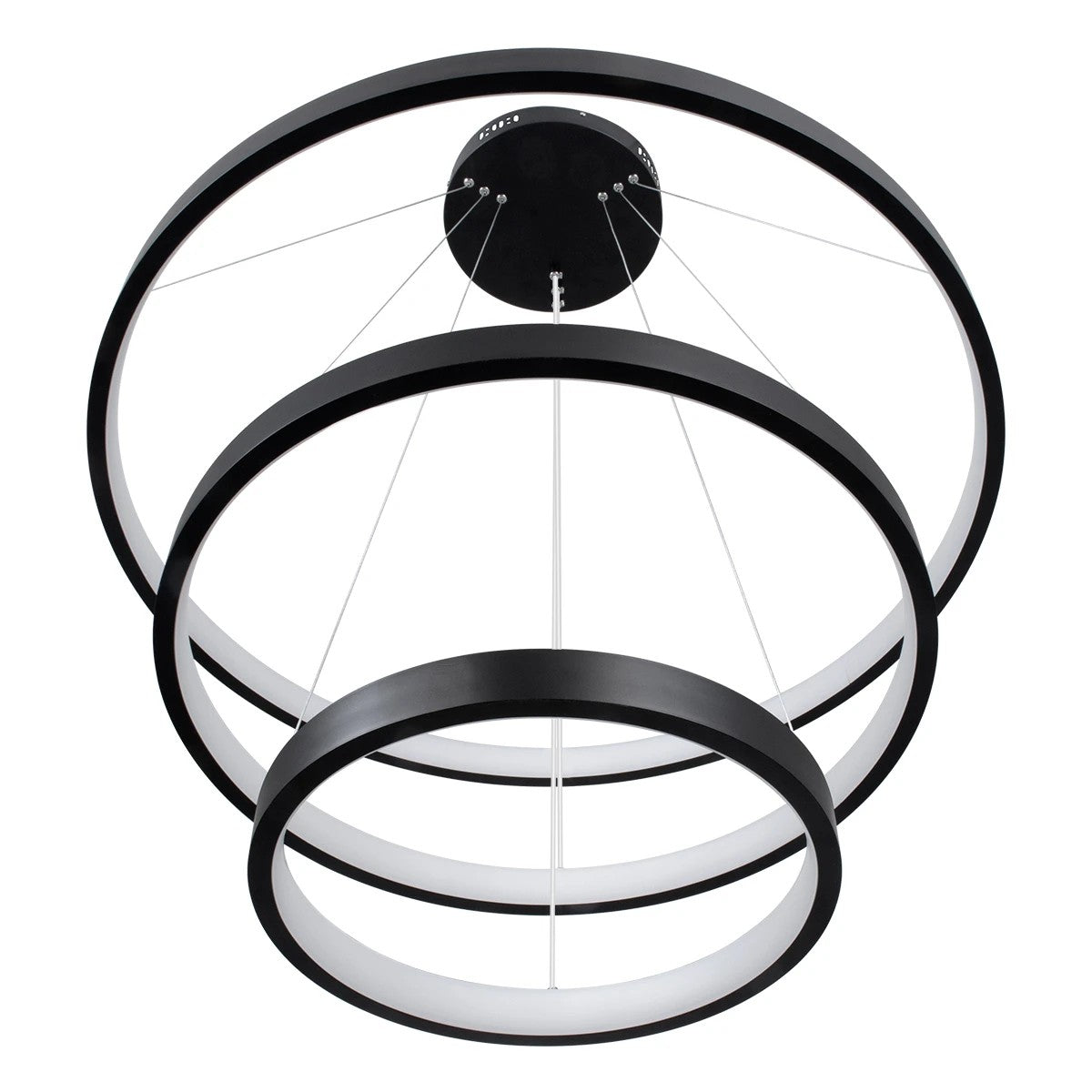 NEMESIS KLV-101-0220 Κρεμαστό Φωτιστικό Οροφής LED 120W 12000lm 180° AC 220-240V IP20 Ρυθμιζόμενο Λευκό CCT με Χειριστήριο από 2700K έως 6000K Dimmable - Lumileds SMD Chip - Μαύρο Ματ - Μ80 x Π80 x Υ80