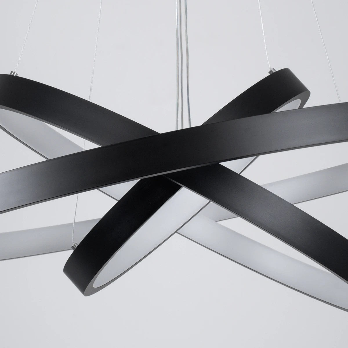 NEMESIS KLV-101-0220 Κρεμαστό Φωτιστικό Οροφής LED 120W 12000lm 180° AC 220-240V IP20 Ρυθμιζόμενο Λευκό CCT με Χειριστήριο από 2700K έως 6000K Dimmable - Lumileds SMD Chip - Μαύρο Ματ - Μ80 x Π80 x Υ80
