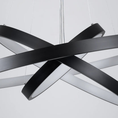 NEMESIS KLV-101-0220 Κρεμαστό Φωτιστικό Οροφής LED 120W 12000lm 180° AC 220-240V IP20 Ρυθμιζόμενο Λευκό CCT με Χειριστήριο από 2700K έως 6000K Dimmable - Lumileds SMD Chip - Μαύρο Ματ - Μ80 x Π80 x Υ80