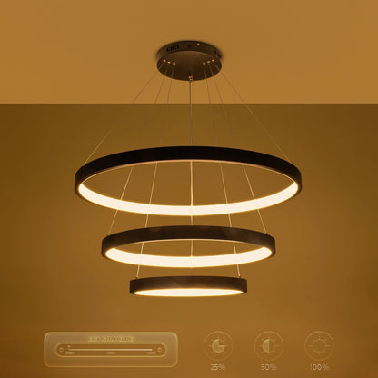 NEMESIS KLV-101-0220-V2 Κρεμαστό Φωτιστικό Οροφής LED 120W 12000lm 180° AC 220-240V IP20 Ρυθμιζόμενο Λευκό CCT με Χειριστήριο από 2700K έως 6000K Dimmable - Lumileds SMD Chip - Μαύρο Ματ - Μ80 x Π80 x Υ80