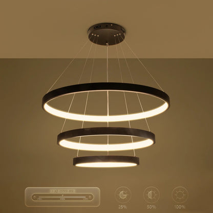 NEMESIS KLV-101-0220-V2 Κρεμαστό Φωτιστικό Οροφής LED 120W 12000lm 180° AC 220-240V IP20 Ρυθμιζόμενο Λευκό CCT με Χειριστήριο από 2700K έως 6000K Dimmable - Lumileds SMD Chip - Μαύρο Ματ - Μ80 x Π80 x Υ80