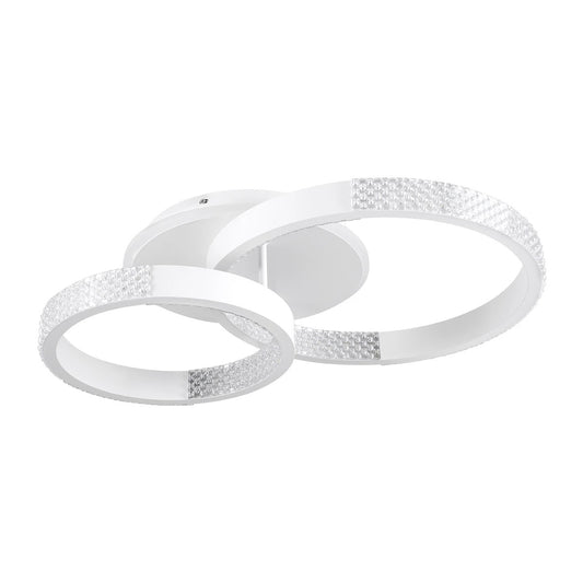 DIAMOND KLV-101-0224 Φωτιστικό Οροφής LED 67W 6700lm 360° AC 220-240V IP20 Ρυθμιζόμενο Λευκό CCT με Χειριστήριο από 2700K έως 6000K Dimmable - Lumileds SMD Chip - Λευκό Ματ - Μ60 x Π40 x Υ14