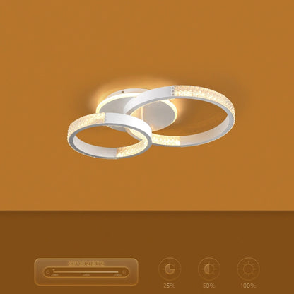 DIAMOND KLV-101-0224 Φωτιστικό Οροφής LED 67W 6700lm 360° AC 220-240V IP20 Ρυθμιζόμενο Λευκό CCT με Χειριστήριο από 2700K έως 6000K Dimmable - Lumileds SMD Chip - Λευκό Ματ - Μ60 x Π40 x Υ14