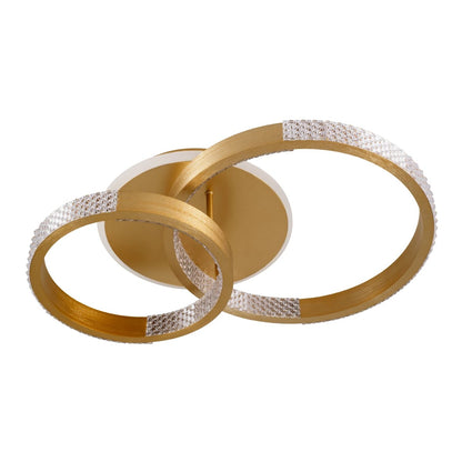 DIAMOND KLV-101-0225 Φωτιστικό Οροφής LED 67W 6700lm 360° AC 220-240V IP20 Ρυθμιζόμενο Λευκό CCT με Χειριστήριο από 2700K έως 6000K Dimmable - Lumileds SMD Chip - Χρυσό Πλατίνα - Μ60 x Π40 x Υ14