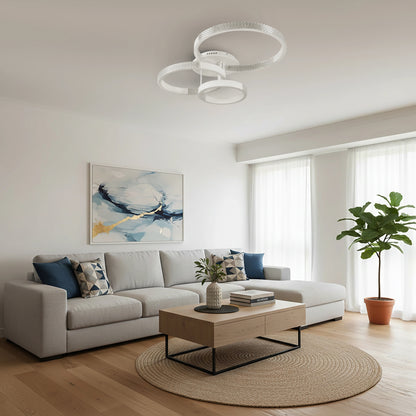 DIAMOND KLV-101-0227 Φωτιστικό Οροφής LED 100W 10000lm 360° AC 220-240V IP20 Ρυθμιζόμενο Λευκό CCT με Χειριστήριο από 2700K έως 6000K Dimmable - Lumileds SMD Chip - Λευκό Ματ - Μ80 x Π50 x Υ20