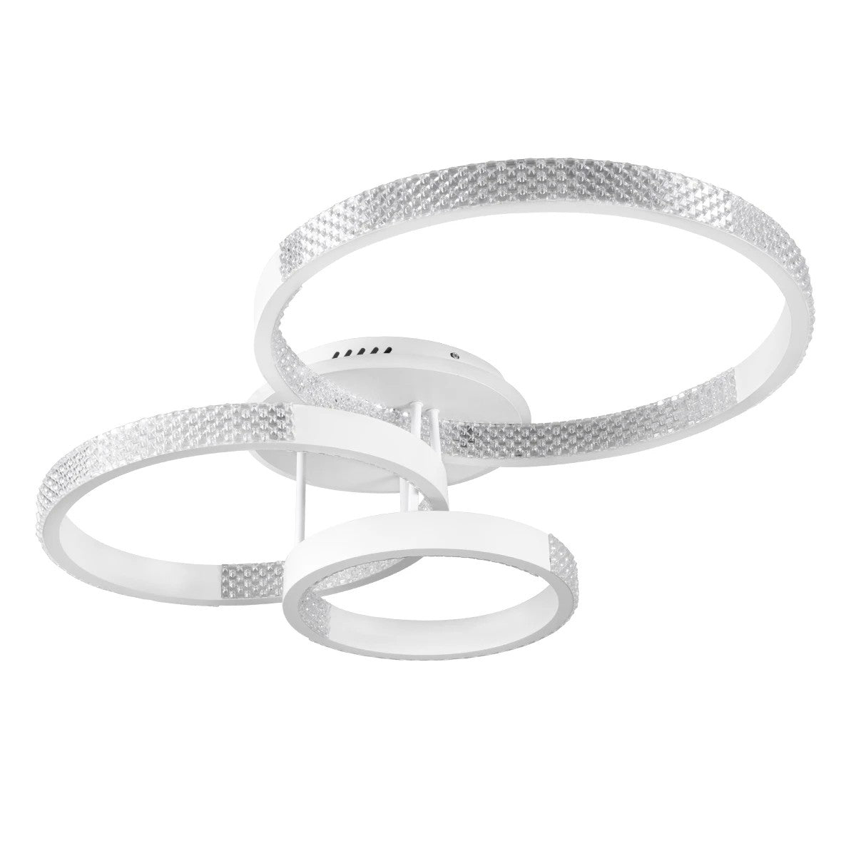 DIAMOND KLV-101-0227 Φωτιστικό Οροφής LED 100W 10000lm 360° AC 220-240V IP20 Ρυθμιζόμενο Λευκό CCT με Χειριστήριο από 2700K έως 6000K Dimmable - Lumileds SMD Chip - Λευκό Ματ - Μ80 x Π50 x Υ20