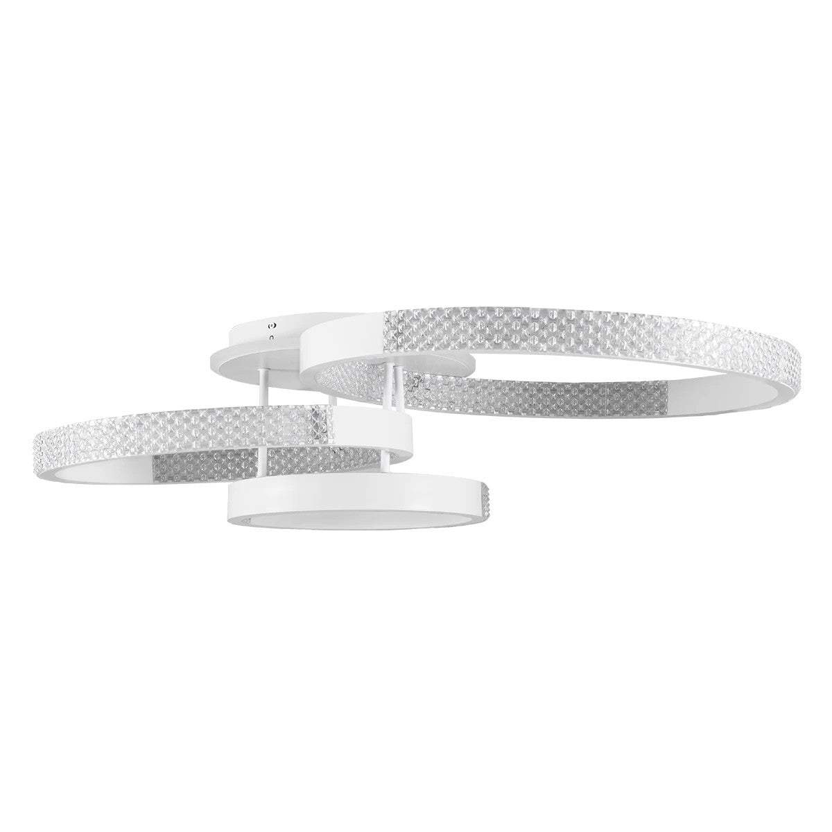 DIAMOND KLV-101-0227 Φωτιστικό Οροφής LED 100W 10000lm 360° AC 220-240V IP20 Ρυθμιζόμενο Λευκό CCT με Χειριστήριο από 2700K έως 6000K Dimmable - Lumileds SMD Chip - Λευκό Ματ - Μ80 x Π50 x Υ20
