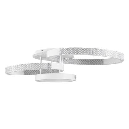 DIAMOND KLV-101-0227 Φωτιστικό Οροφής LED 100W 10000lm 360° AC 220-240V IP20 Ρυθμιζόμενο Λευκό CCT με Χειριστήριο από 2700K έως 6000K Dimmable - Lumileds SMD Chip - Λευκό Ματ - Μ80 x Π50 x Υ20