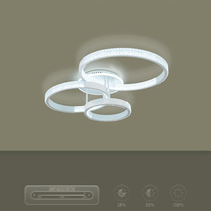 DIAMOND KLV-101-0227 Φωτιστικό Οροφής LED 100W 10000lm 360° AC 220-240V IP20 Ρυθμιζόμενο Λευκό CCT με Χειριστήριο από 2700K έως 6000K Dimmable - Lumileds SMD Chip - Λευκό Ματ - Μ80 x Π50 x Υ20