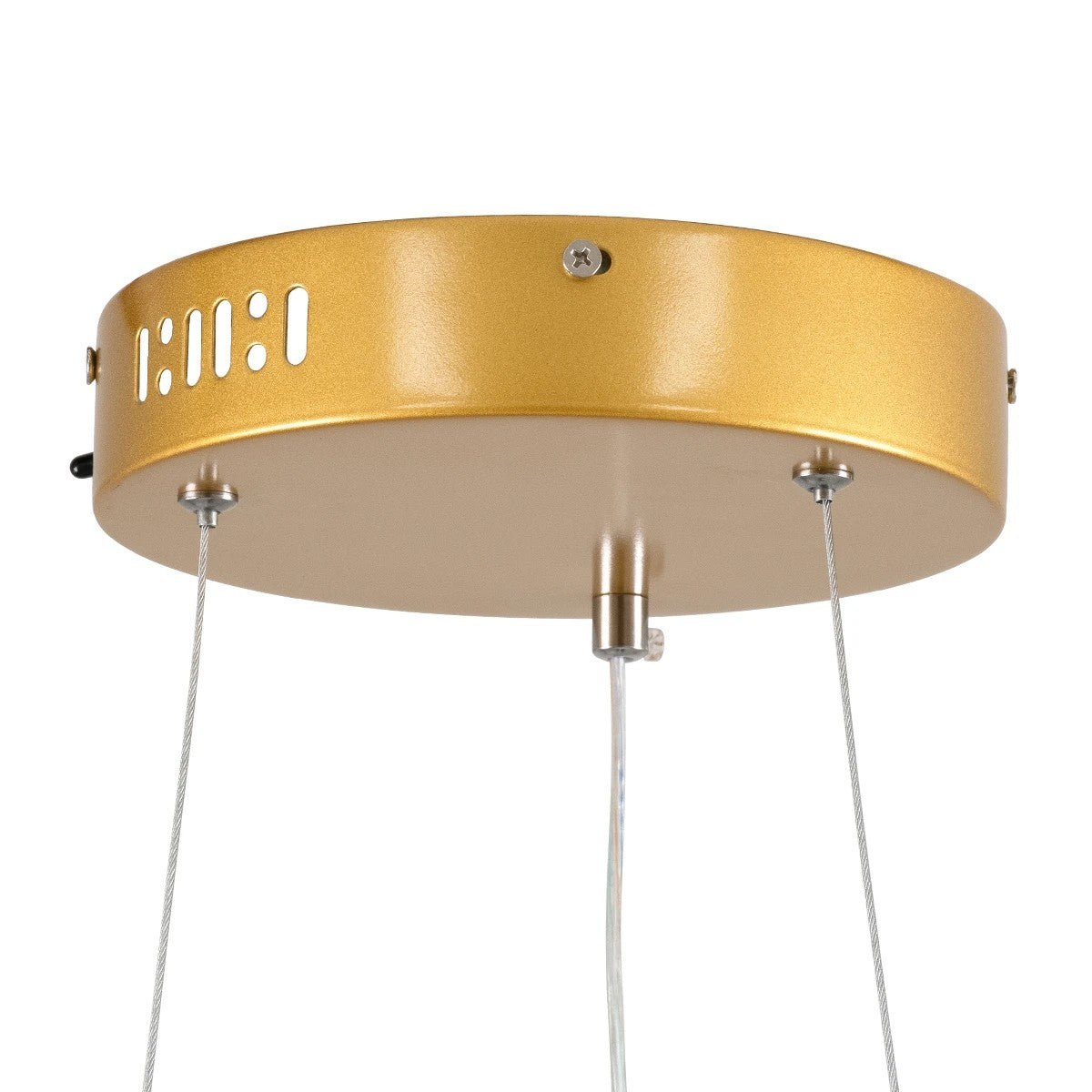 DIAMOND KLV-101-0234 Κρεμαστό Φωτιστικό Οροφής LED 75W 7500lm 180° AC 220-240V IP20 Ρυθμιζόμενο Λευκό CCT με Χειριστήριο από 2700K έως 6000K Dimmable - Lumileds SMD Chip - Χρυσό Πλατίνα - Μ100 x Π100 x Υ3