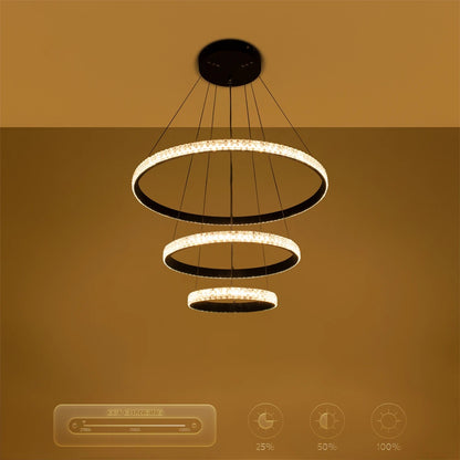 DIAMOND KLV-101-0237 Κρεμαστό Φωτιστικό Οροφής LED 100W 10000lm 180° AC 220-240V IP20 Ρυθμιζόμενο Λευκό CCT με Χειριστήριο από 2700K έως 6000K Dimmable - Lumileds SMD Chip - Μαύρο Ματ - Μ60 x Π60 x Υ60