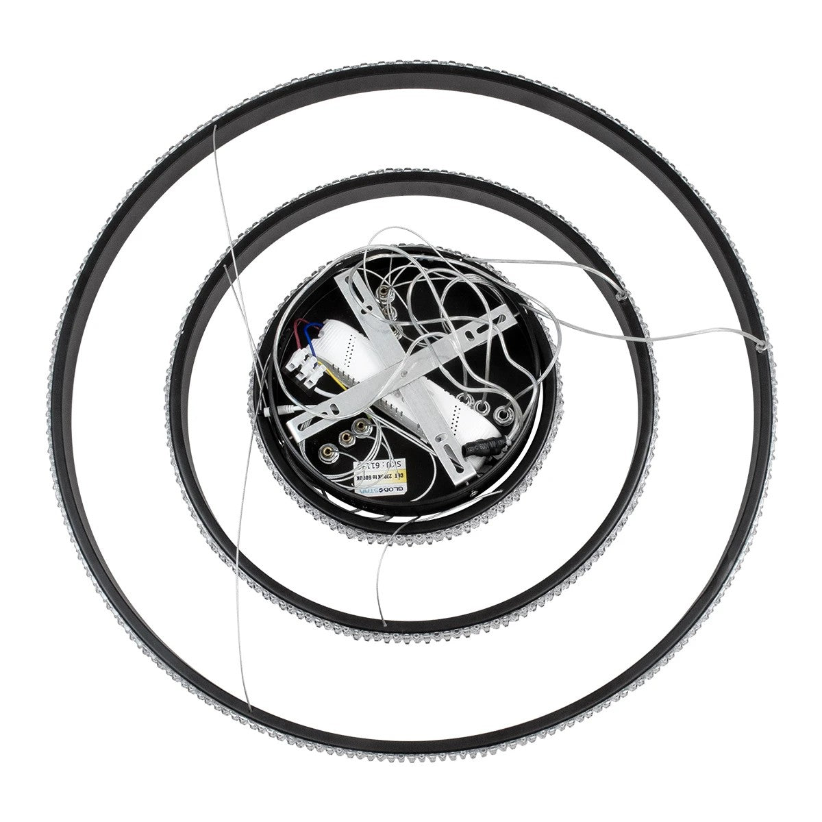 DIAMOND KLV-101-0237 Κρεμαστό Φωτιστικό Οροφής LED 100W 10000lm 180° AC 220-240V IP20 Ρυθμιζόμενο Λευκό CCT με Χειριστήριο από 2700K έως 6000K Dimmable - Lumileds SMD Chip - Μαύρο Ματ - Μ60 x Π60 x Υ60