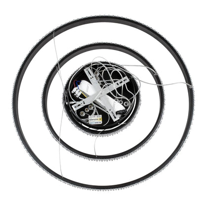 DIAMOND KLV-101-0237-V2 Κρεμαστό Φωτιστικό Οροφής LED 100W 10000lm 180° AC 220-240V IP20 Ρυθμιζόμενο Λευκό CCT με Χειριστήριο από 2700K έως 6000K Dimmable - Lumileds SMD Chip - Μαύρο Ματ - Μ60 x Π60 x Υ60