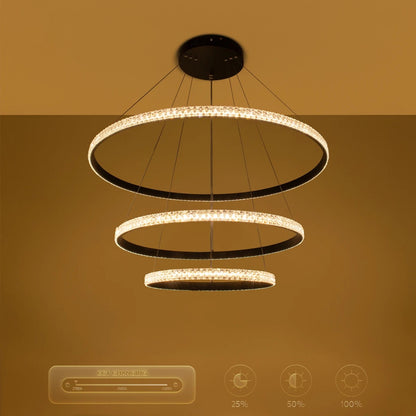 DIAMOND KLV-101-0239 Κρεμαστό Φωτιστικό Οροφής LED 120W 12000lm 180° AC 220-240V IP20 Ρυθμιζόμενο Λευκό CCT με Χειριστήριο από 2700K έως 6000K Dimmable - Lumileds SMD Chip - Μαύρο Ματ - Μ80 x Π80 x Υ80