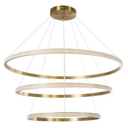 DIAMOND KLV-101-0242 Κρεμαστό Φωτιστικό Οροφής LED 150W 15000lm 180° AC 220-240V IP20 Ρυθμιζόμενο Λευκό CCT με Χειριστήριο από 2700K έως 6000K Dimmable - Lumileds SMD Chip - Χρυσό Πλατίνα - Μ100 x Π100 x Υ100