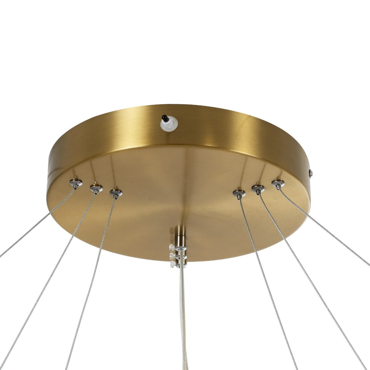 DIAMOND KLV-101-0242-V2 Κρεμαστό Φωτιστικό Οροφής LED 150W 15000lm 180° AC 220-240V IP20 Ρυθμιζόμενο Λευκό CCT με Χειριστήριο από 2700K έως 6000K Dimmable - Lumileds SMD Chip - Χρυσό Πλατίνα - Μ100 x Π100 x Υ100