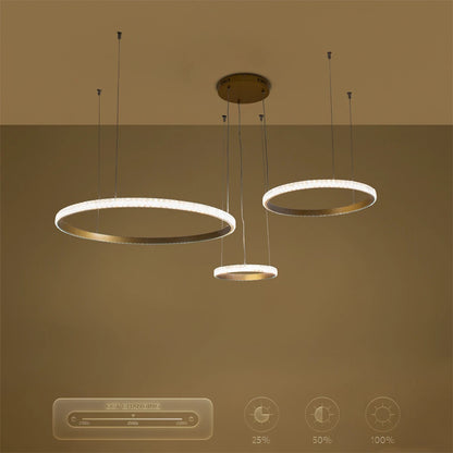 DIAMOND KLV-101-0244 Κρεμαστό Φωτιστικό Οροφής LED 100W 10000lm 180° AC 220-240V IP20 Ρυθμιζόμενο Λευκό CCT με Χειριστήριο από 2700K έως 6000K Dimmable - Lumileds SMD Chip - Χρυσό Πλατίνα - Μ110 x Π110 x Υ60