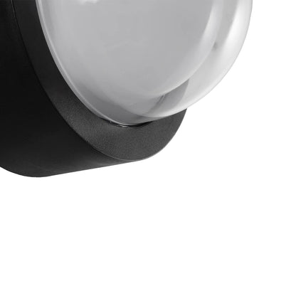 NEXA KLV-101-0249 Φωτιστικό Τοίχου / Απλίκα LED 6W 360lm 180° AC 220-240V Αδιάβροχο IP65 Μπλε - Sanan SMD Chip & TÜV SÜD Driver - Μαύρο Ματ - Μ11 x Π8.5 x Υ11