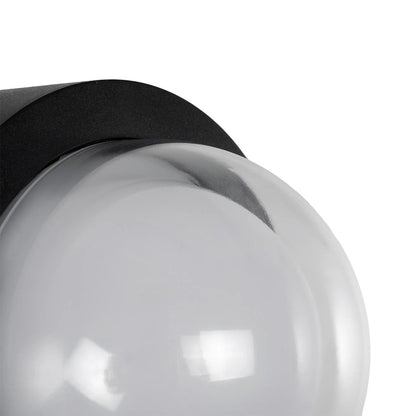 NEXA KLV-101-0249 Φωτιστικό Τοίχου / Απλίκα LED 6W 360lm 180° AC 220-240V Αδιάβροχο IP65 Μπλε - Sanan SMD Chip & TÜV SÜD Driver - Μαύρο Ματ - Μ11 x Π8.5 x Υ11