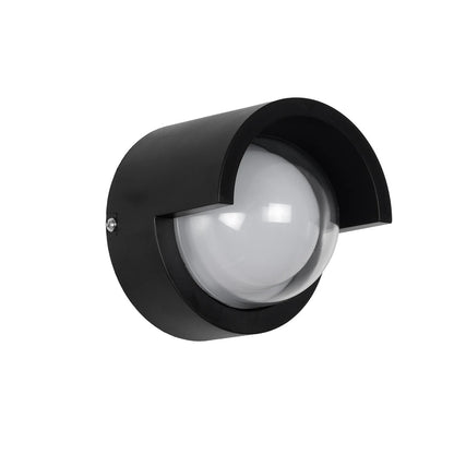 NEXA KLV-101-0253 Φωτιστικό Τοίχου / Απλίκα LED 6W 360lm 180° AC 220-240V Αδιάβροχο IP65 Μπλε - Sanan SMD Chip & TÜV SÜD Driver - Μαύρο Ματ - Μ11 x Π9 x Υ11