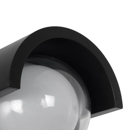 NEXA KLV-101-0253 Φωτιστικό Τοίχου / Απλίκα LED 6W 360lm 180° AC 220-240V Αδιάβροχο IP65 Μπλε - Sanan SMD Chip & TÜV SÜD Driver - Μαύρο Ματ - Μ11 x Π9 x Υ11