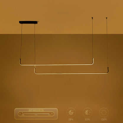 LINARIA KLV-101-0258-V2 Κρεμαστό Φωτιστικό Οροφής LED 72W 7200lm 180° AC 220-240V IP20 Ρυθμιζόμενο Λευκό CCT με Χειριστήριο από 2700K έως 6000K Dimmable - Lumileds SMD Chip - Μαύρο Ματ - Μ220 x Π4 x Υ25
