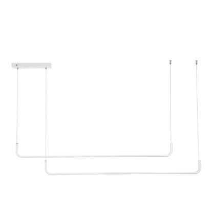LINARIA KLV-101-0259 Κρεμαστό Φωτιστικό Οροφής LED 72W 7200lm 180° AC 220-240V IP20 Ρυθμιζόμενο Λευκό CCT με Χειριστήριο από 2700K έως 6000K Dimmable - Lumileds SMD Chip - Λευκό Ματ - Μ130 x Π4 x Υ25