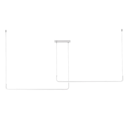 LINARIA KLV-101-0259 Κρεμαστό Φωτιστικό Οροφής LED 72W 7200lm 180° AC 220-240V IP20 Ρυθμιζόμενο Λευκό CCT με Χειριστήριο από 2700K έως 6000K Dimmable - Lumileds SMD Chip - Λευκό Ματ - Μ130 x Π4 x Υ25