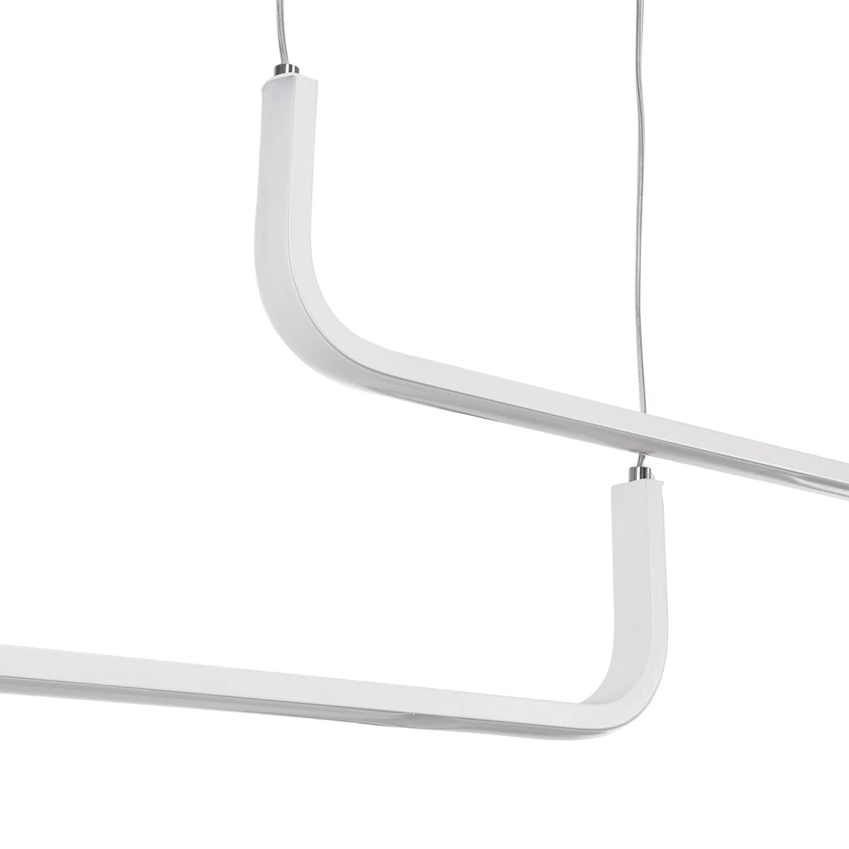 LINARIA KLV-101-0259 Κρεμαστό Φωτιστικό Οροφής LED 72W 7200lm 180° AC 220-240V IP20 Ρυθμιζόμενο Λευκό CCT με Χειριστήριο από 2700K έως 6000K Dimmable - Lumileds SMD Chip - Λευκό Ματ - Μ130 x Π4 x Υ25