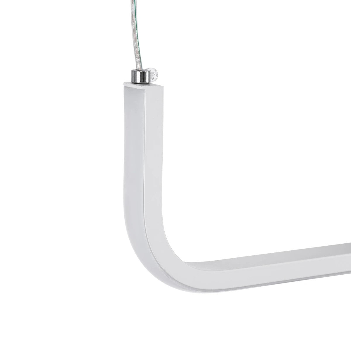 LINARIA KLV-101-0259 Κρεμαστό Φωτιστικό Οροφής LED 72W 7200lm 180° AC 220-240V IP20 Ρυθμιζόμενο Λευκό CCT με Χειριστήριο από 2700K έως 6000K Dimmable - Lumileds SMD Chip - Λευκό Ματ - Μ130 x Π4 x Υ25