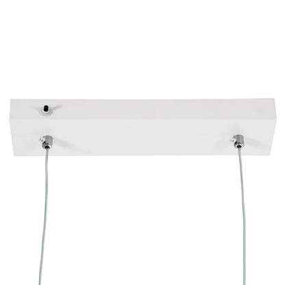 LINARIA KLV-101-0259 Κρεμαστό Φωτιστικό Οροφής LED 72W 7200lm 180° AC 220-240V IP20 Ρυθμιζόμενο Λευκό CCT με Χειριστήριο από 2700K έως 6000K Dimmable - Lumileds SMD Chip - Λευκό Ματ - Μ130 x Π4 x Υ25