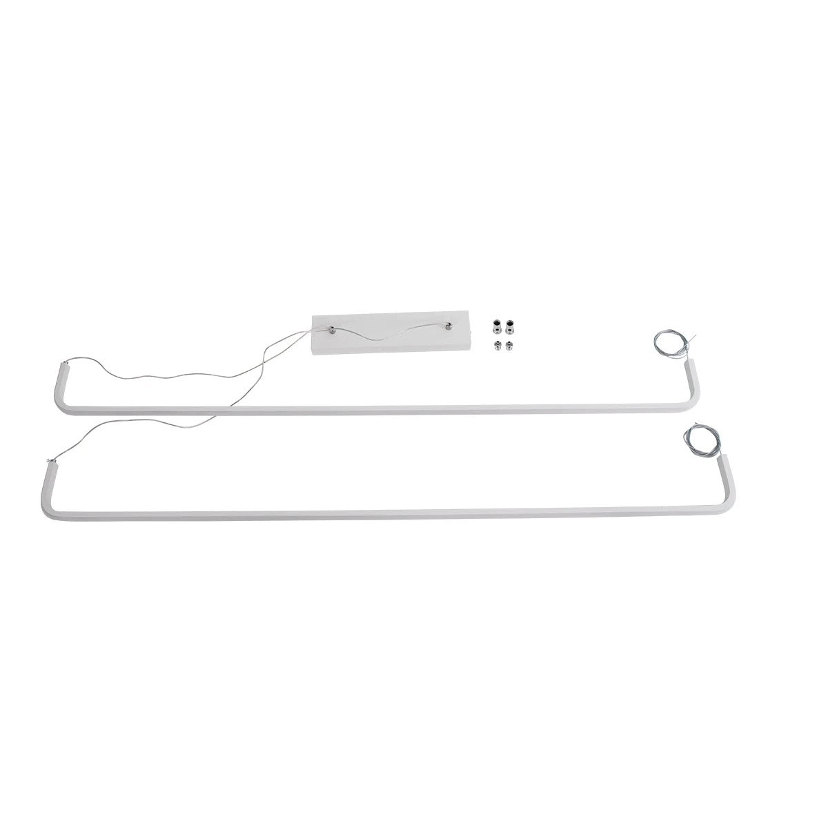 LINARIA KLV-101-0259 Κρεμαστό Φωτιστικό Οροφής LED 72W 7200lm 180° AC 220-240V IP20 Ρυθμιζόμενο Λευκό CCT με Χειριστήριο από 2700K έως 6000K Dimmable - Lumileds SMD Chip - Λευκό Ματ - Μ130 x Π4 x Υ25